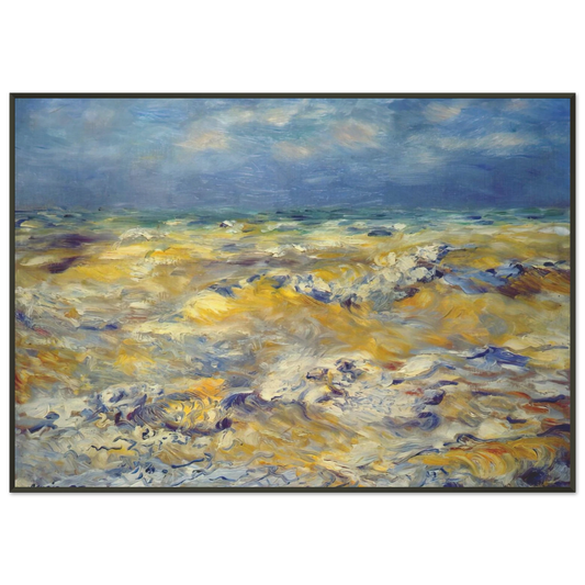 PierreAuguste Renoir  Seascape near berneval Framed Art Print  - Aluminum Frame - 21x29.7 cm / 8x12"