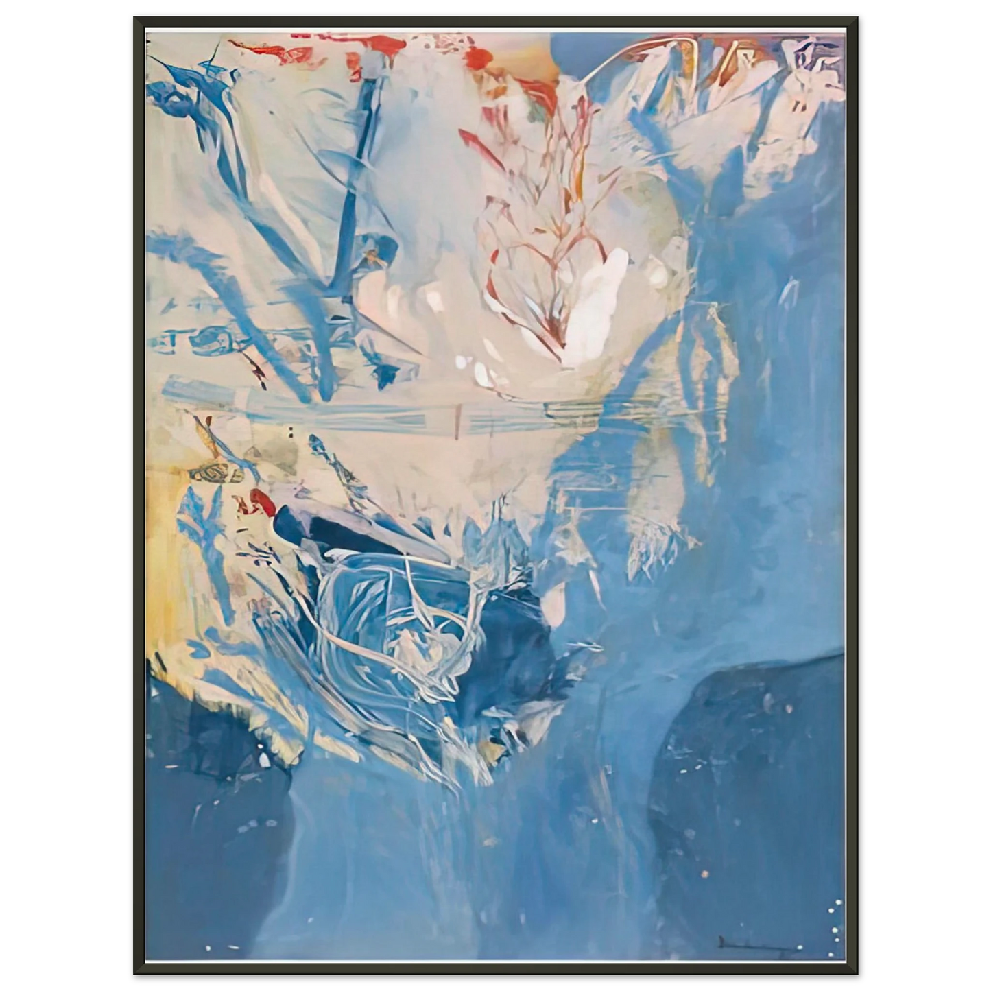 Helen Frankenthaler  Blue Territory 1955 Framed Art Print  - Aluminum Frame - 60x80 cm / 24x32 inches