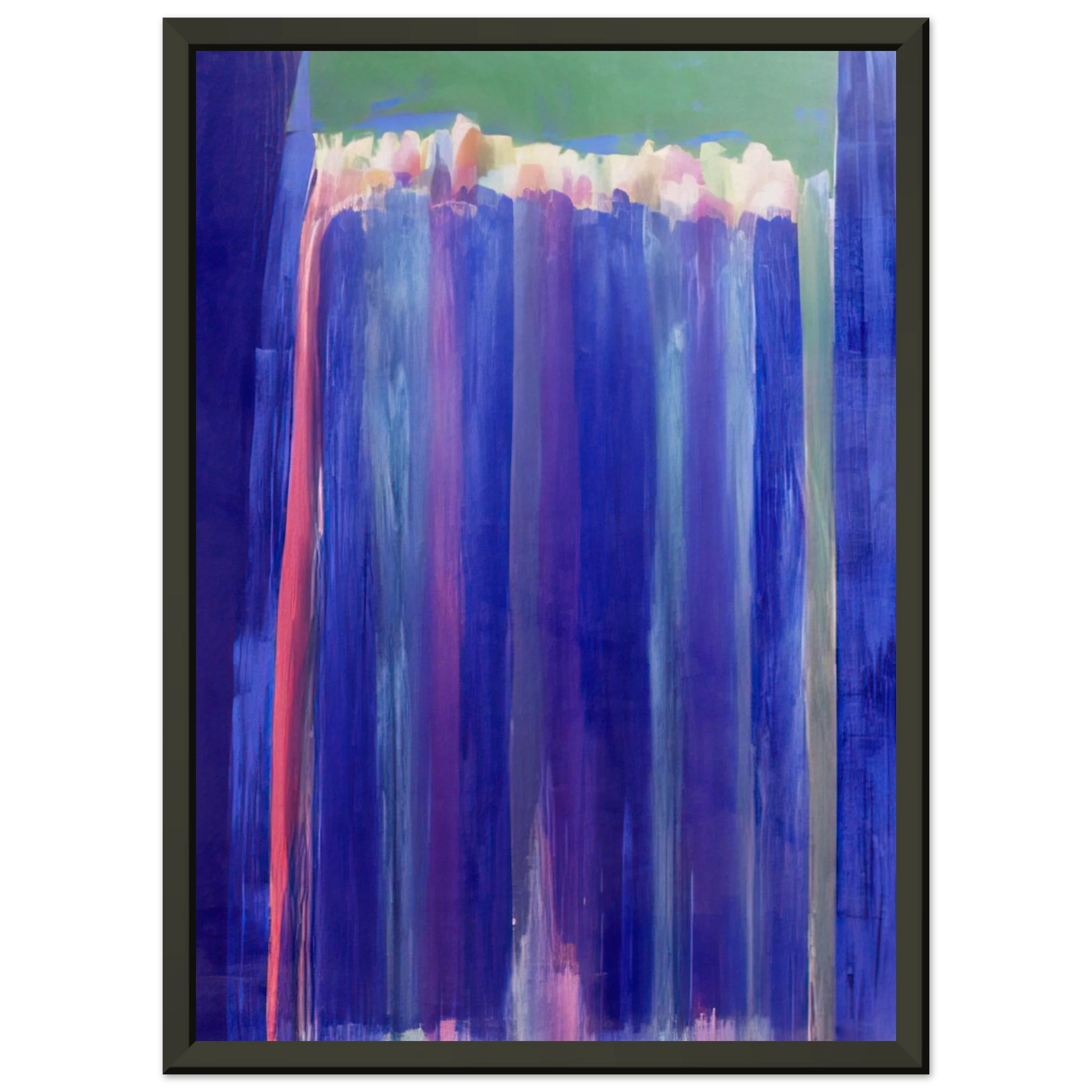 Ronnie Landfield  Marine Mystery  1972 Framed Art Print  - Aluminum Frame - 40x50 cm / 16x20 inches