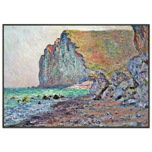 claude monet  Cliffs of Les PetitesDalles Framed Art Print  - Aluminum Frame - 21x29.7 cm / 8x12"