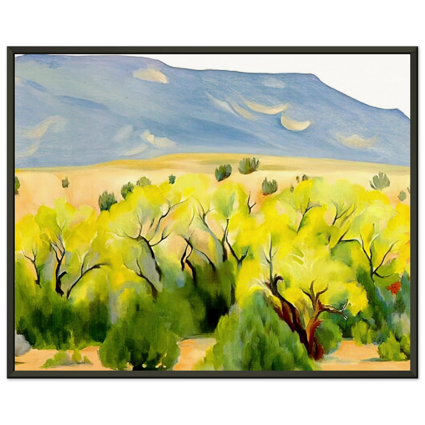 Georgia OKeeffe  Cottonwood III Framed Art Print  - Aluminum Frame - 60x80 cm / 24x32 inches