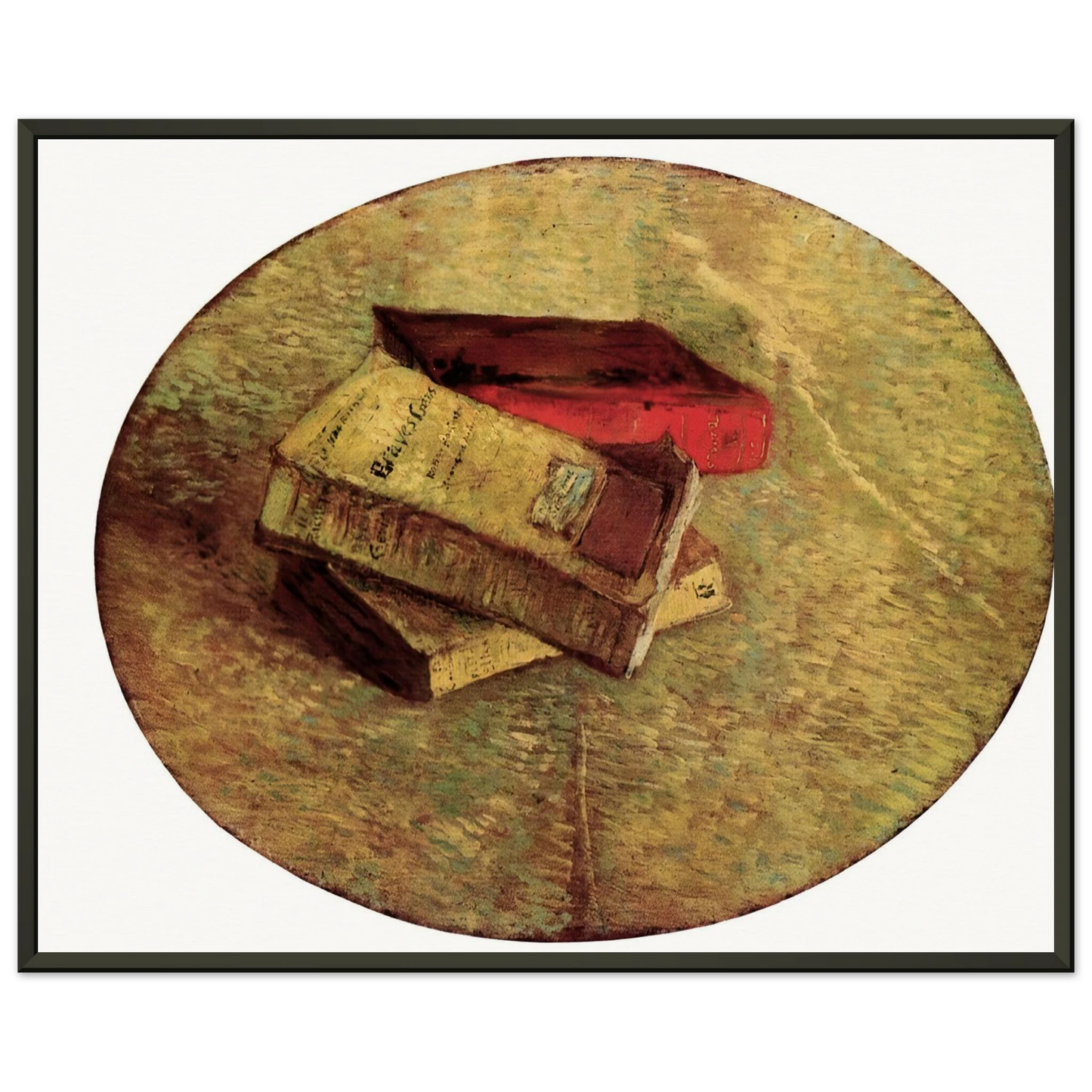 Vincent van Gogh  Still Life with Three Books Framed Art Print  - Aluminum Frame - 60x80 cm / 24x32 inches