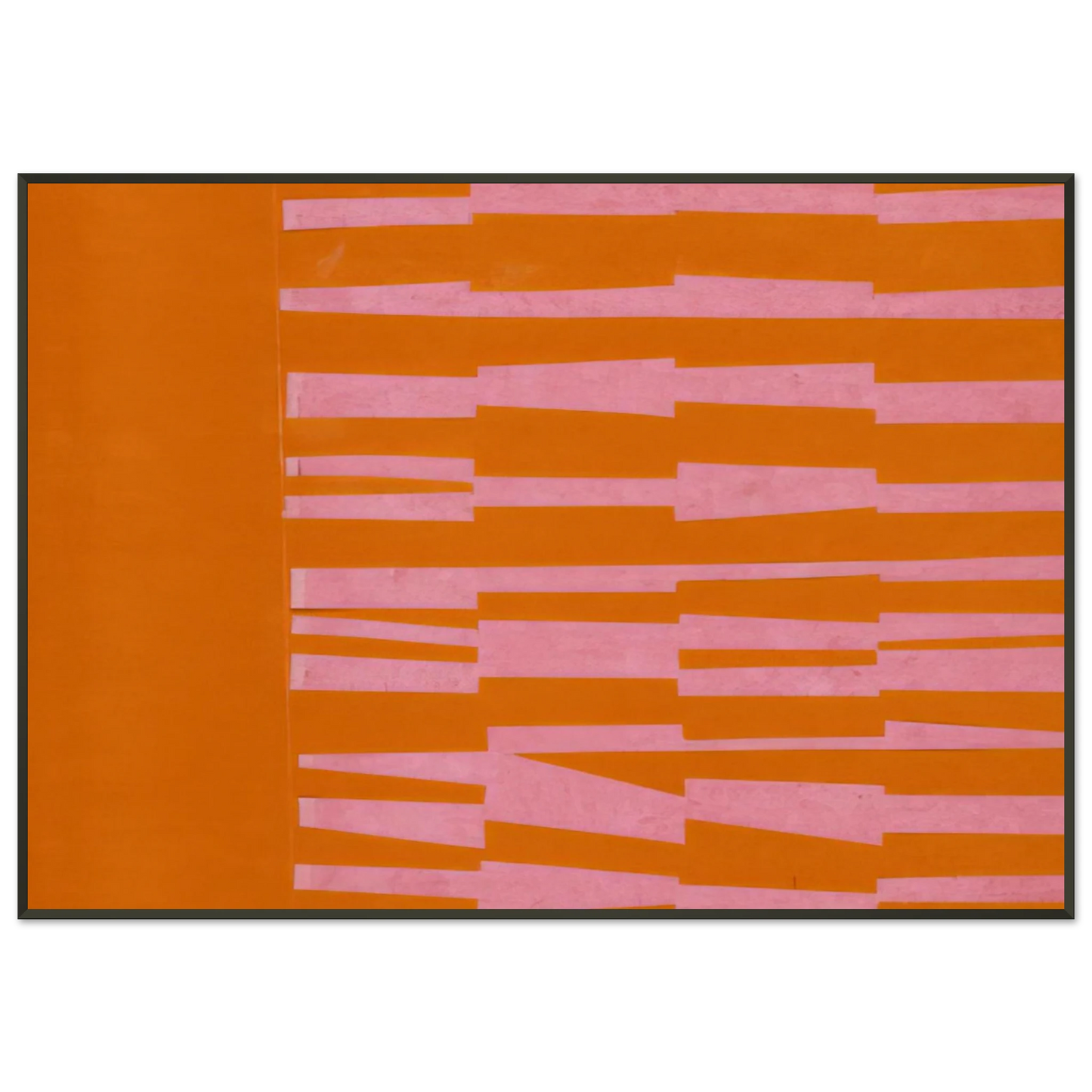 Ellsworth Kelly  Pink and Orange from the series Line Form Color Framed Art Print  - Aluminum Frame - 21x29.7 cm / 8x12"