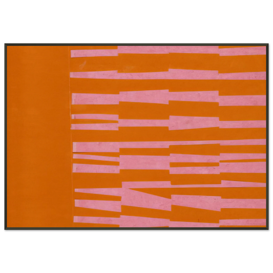 Ellsworth Kelly  Pink and Orange from the series Line Form Color Framed Art Print  - Aluminum Frame - 21x29.7 cm / 8x12"