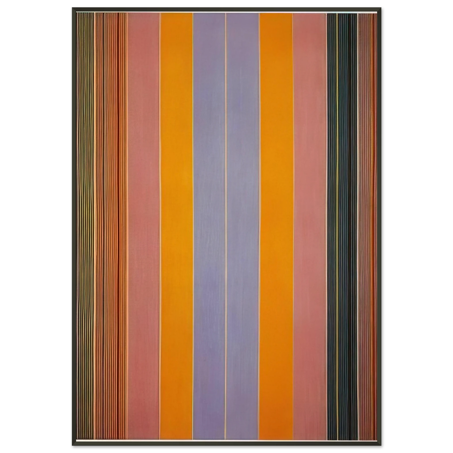Gene Davis  Blue Broad Jump  1960 Framed Art Print  - Aluminum Frame - 21x29.7 cm / 8x12"
