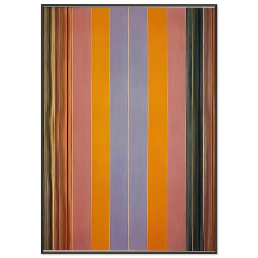 Gene Davis  Blue Broad Jump  1960 Framed Art Print  - Aluminum Frame - 21x29.7 cm / 8x12"