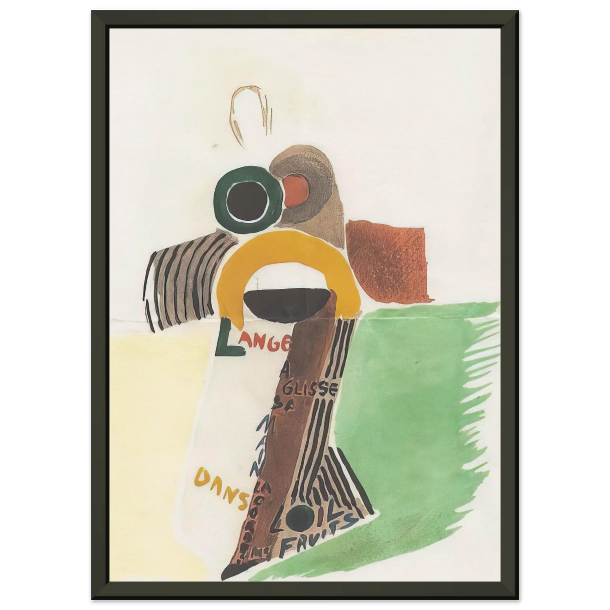 Sonia Delaunay  ROBE POEME L ANGE A GLISSE 1922 Framed Art Print  - Aluminum Frame - 60x80 cm / 24x32 inches