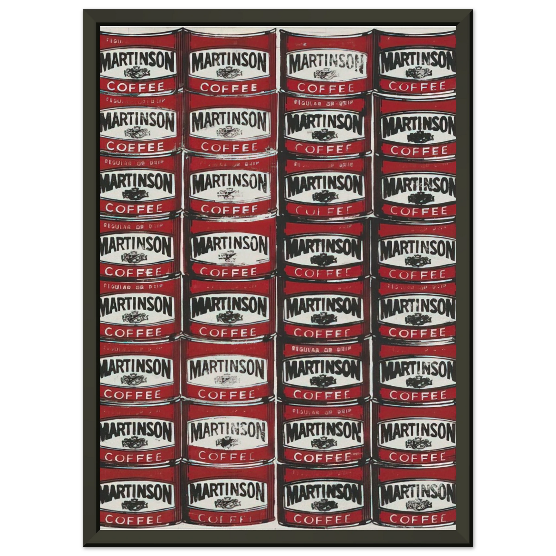 Andy Warhol  Martinson Coffee Framed Art Print  - Aluminum Frame - 70x100 cm / 28x40 inches