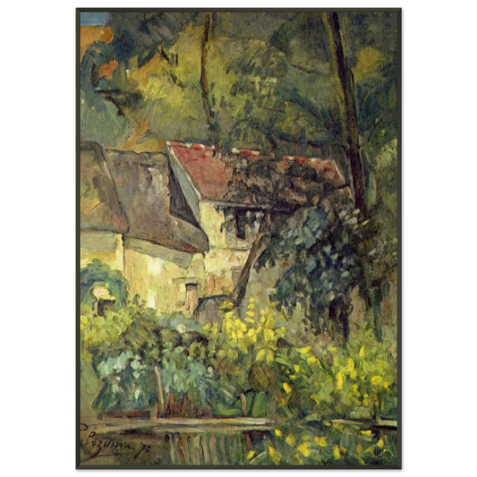 Paul Cezanne  The House of Pere Lacroix in Auvers Framed Art Print  - Aluminum Frame - 21x29.7 cm / 8x12"
