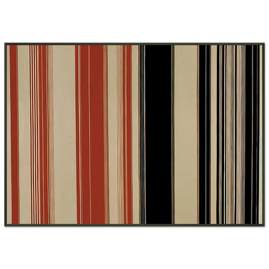 Gene Davis  Algeria  1982 Framed Art Print  - Aluminum Frame - 21x29.7 cm / 8x12"