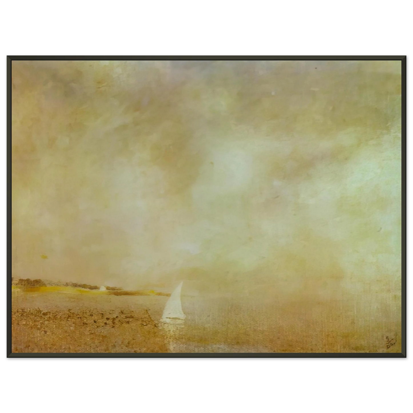 Salvador Dali  BAY OF CADAQUES Framed Art Print  - Aluminum Frame - 70x100 cm / 28x40 inches