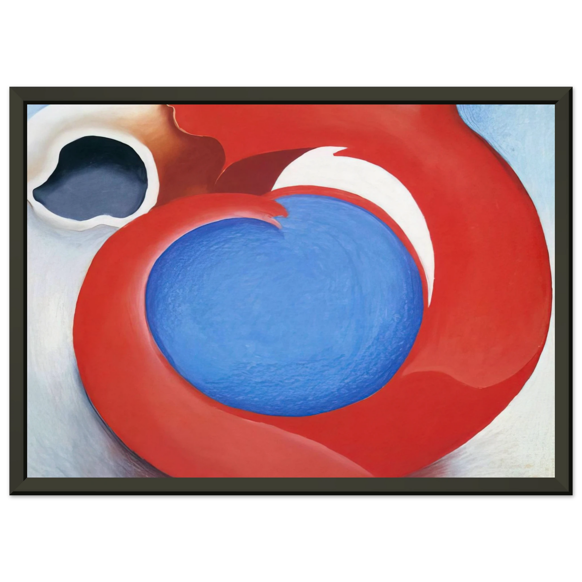 Georgia OKeeffe  Goats Horn With Red Framed Art Print  - Aluminum Frame - 60x80 cm / 24x32 inches
