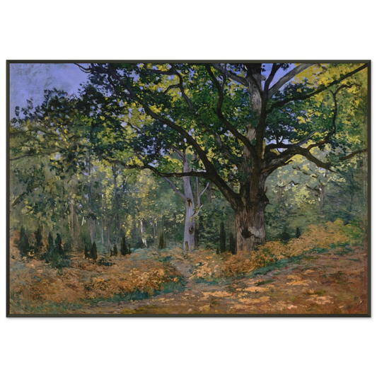 claude monet  The Bodmer Oak Fontainebleau Framed Art Print  - Aluminum Frame - 21x29.7 cm / 8x12"