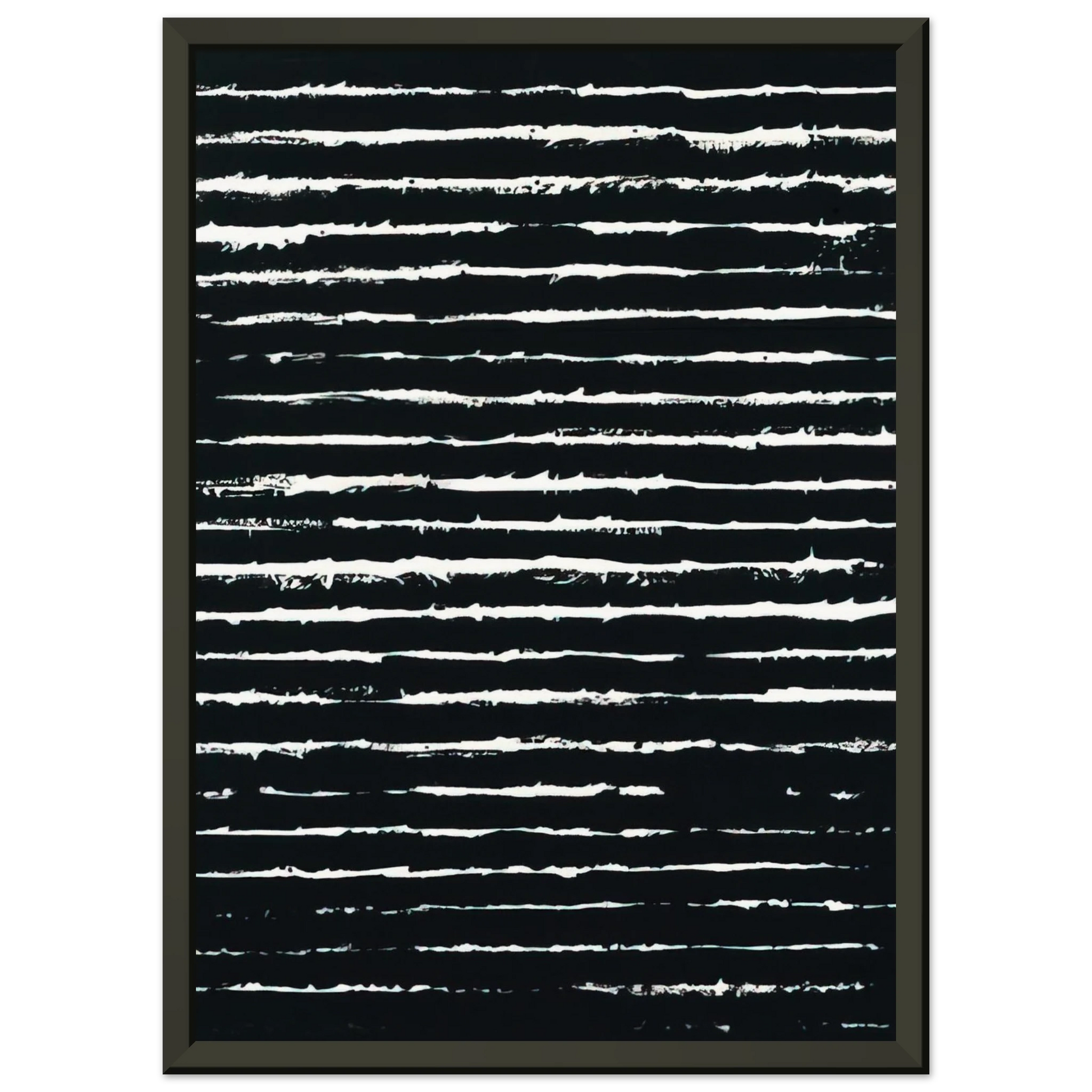 Pierre Soulages  Peinture 243 x 181 cm 26 juin 1999  1999 Framed Art Print  - Aluminum Frame - 70x100 cm / 28x40 inches
