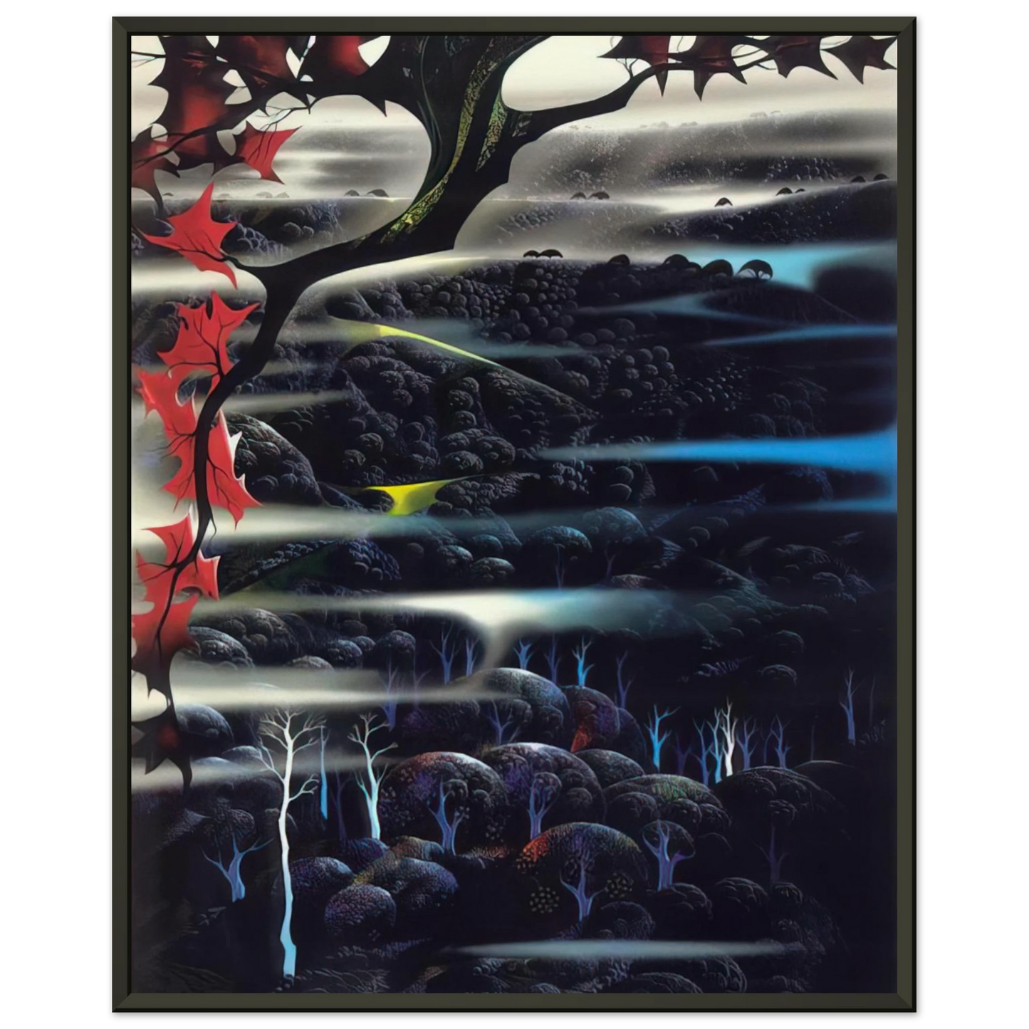 Eyvind Earle  Into the Forest Framed Art Print  - Aluminum Frame - 70x100 cm / 28x40 inches