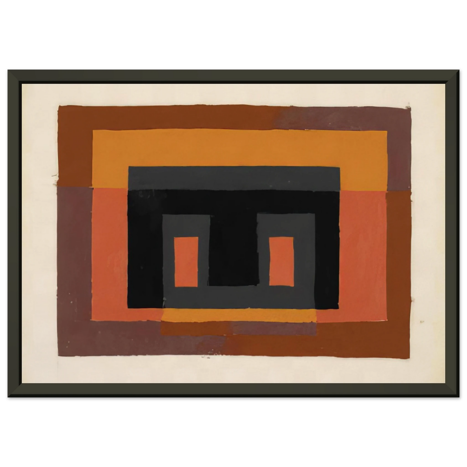 Josef Albers  STUDY FOR VARIANT 1947 Framed Art Print  - Aluminum Frame - 40x50 cm / 16x20 inches