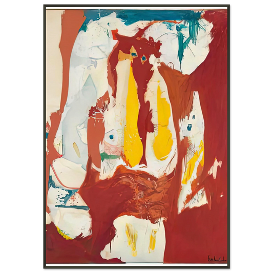 Helen Frankenthaler  The Red Sea 1959 Framed Art Print  - Aluminum Frame - 21x29.7 cm / 8x12"