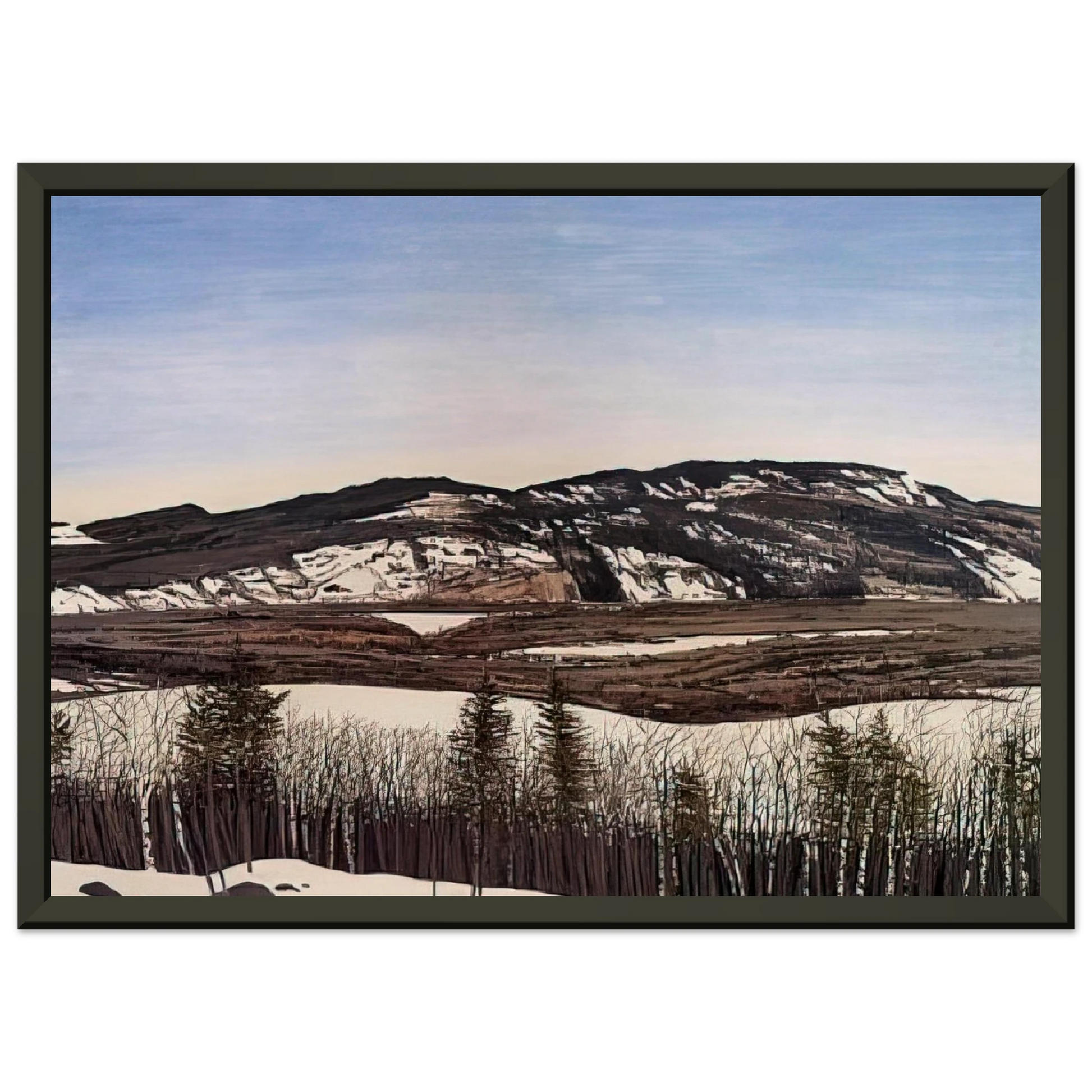 Neil Welliver  Hope to Megunticook  1992 Framed Art Print  - Aluminum Frame - 70x100 cm / 28x40 inches