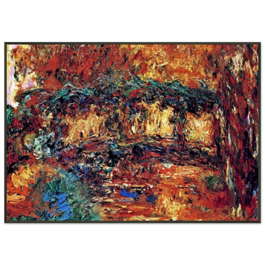 claude monet  The Japanese Bridge 7 Framed Art Print  - Aluminum Frame - 21x29.7 cm / 8x12"