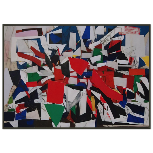 Robert Goodnough  Struggle  1967 Framed Art Print  - Aluminum Frame - 21x29.7 cm / 8x12"