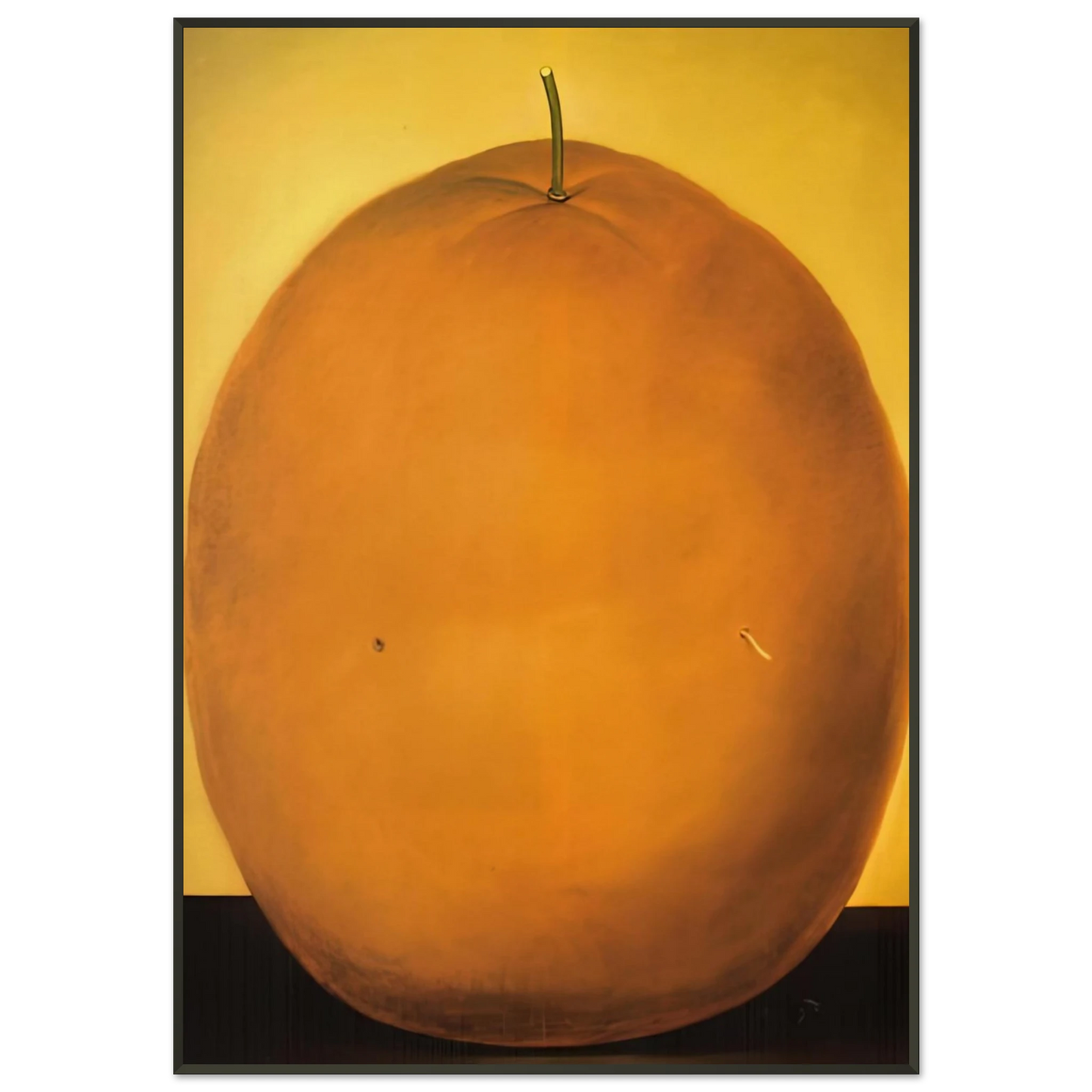 Fernando Botero  ORANGE Framed Art Print  - Aluminum Frame - 21x29.7 cm / 8x12"