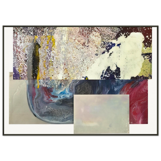 Sam Gilliam  Newly Little Framed Art Print  - Aluminum Frame - 21x29.7 cm / 8x12"