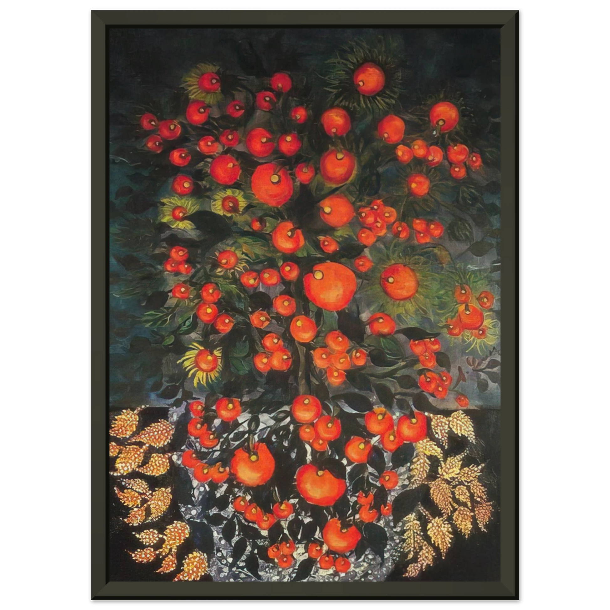 Seraphine Louis  Untitled  Naive Art Primitivism Framed Art Print  - Aluminum Frame - 40x50 cm / 16x20 inches
