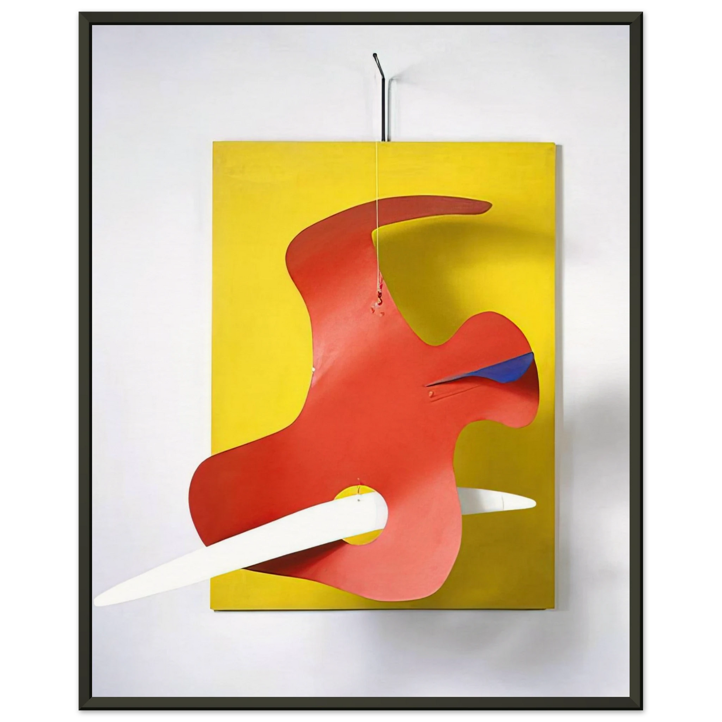 Alexander Calder  FORM AGAINST YELLOW YELLOW PANEL 1936 Framed Art Print  - Aluminum Frame - 40x50 cm / 16x20 inches