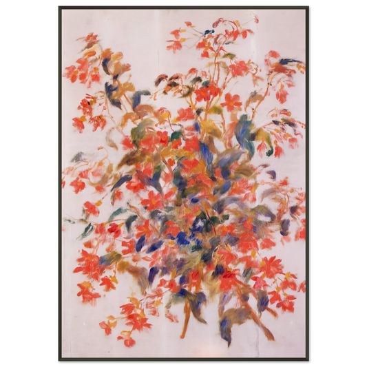 PierreAuguste Renoir  Still Life with Fuscias Framed Art Print  - Aluminum Frame - 21x29.7 cm / 8x12"