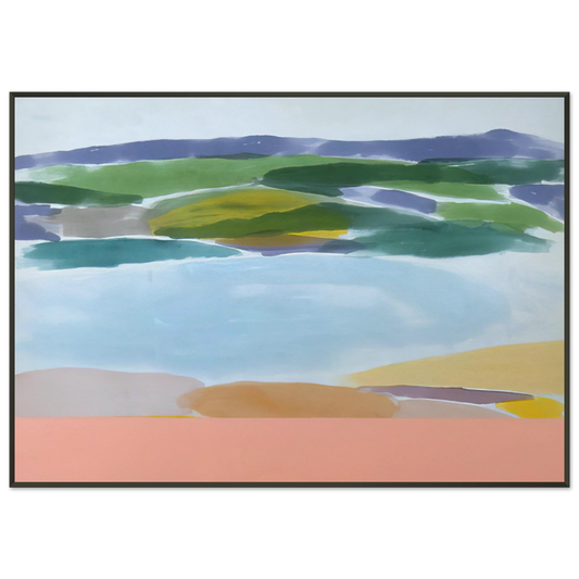 Ronnie Landfield  Survivals Shore  1980 Framed Art Print  - Aluminum Frame - 21x29.7 cm / 8x12"