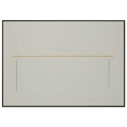 Fred Sandback  Untitled  1974 Framed Art Print  - Aluminum Frame - 21x29.7 cm / 8x12"