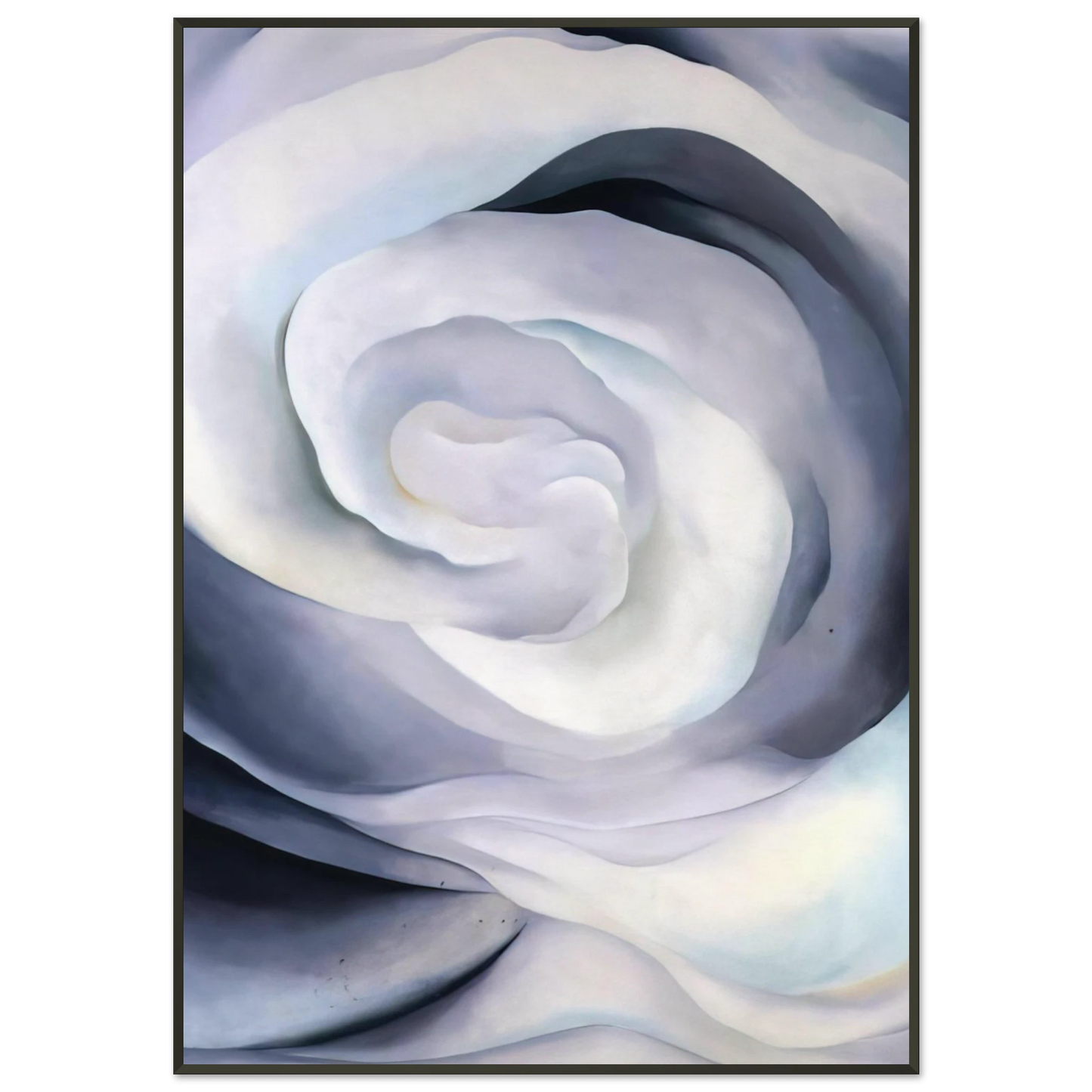 Georgia OKeeffe  Abstraction White Rose Framed Art Print  - Aluminum Frame - 21x29.7 cm / 8x12"