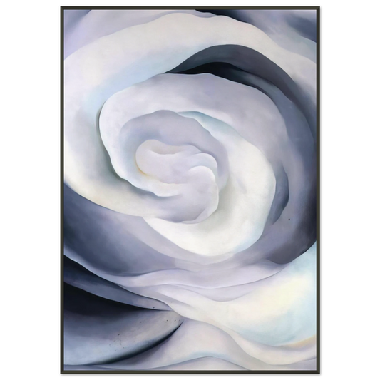 Georgia OKeeffe  Abstraction White Rose Framed Art Print  - Aluminum Frame - 21x29.7 cm / 8x12"