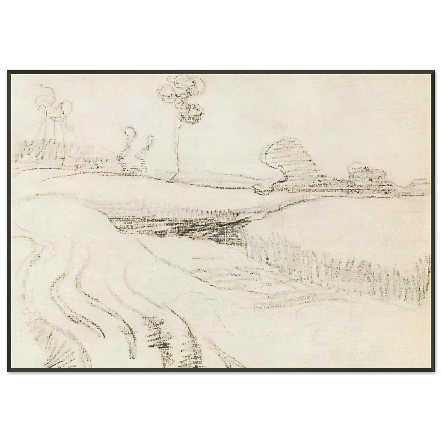 Vincent van Gogh  Little Stream Surrounded by Bushes Framed Art Print  - Aluminum Frame - 21x29.7 cm / 8x12"