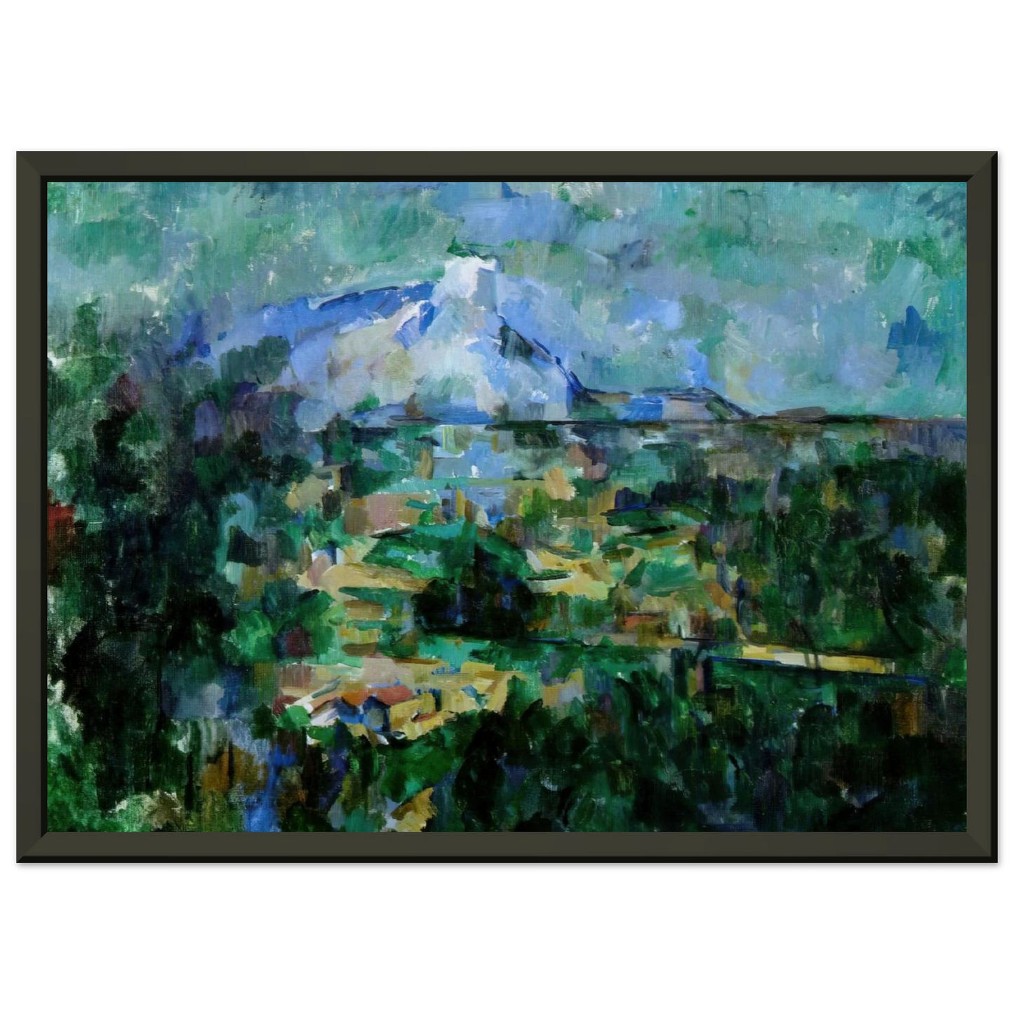 Paul Cezanne  Montagne SainteVictoire from Lauves Framed Art Print  - Aluminum Frame - 70x100 cm / 28x40 inches