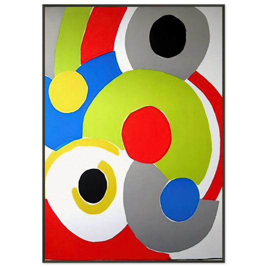 Sonia Delaunay  COMPOSITION 1 Framed Art Print  - Aluminum Frame - 21x29.7 cm / 8x12"