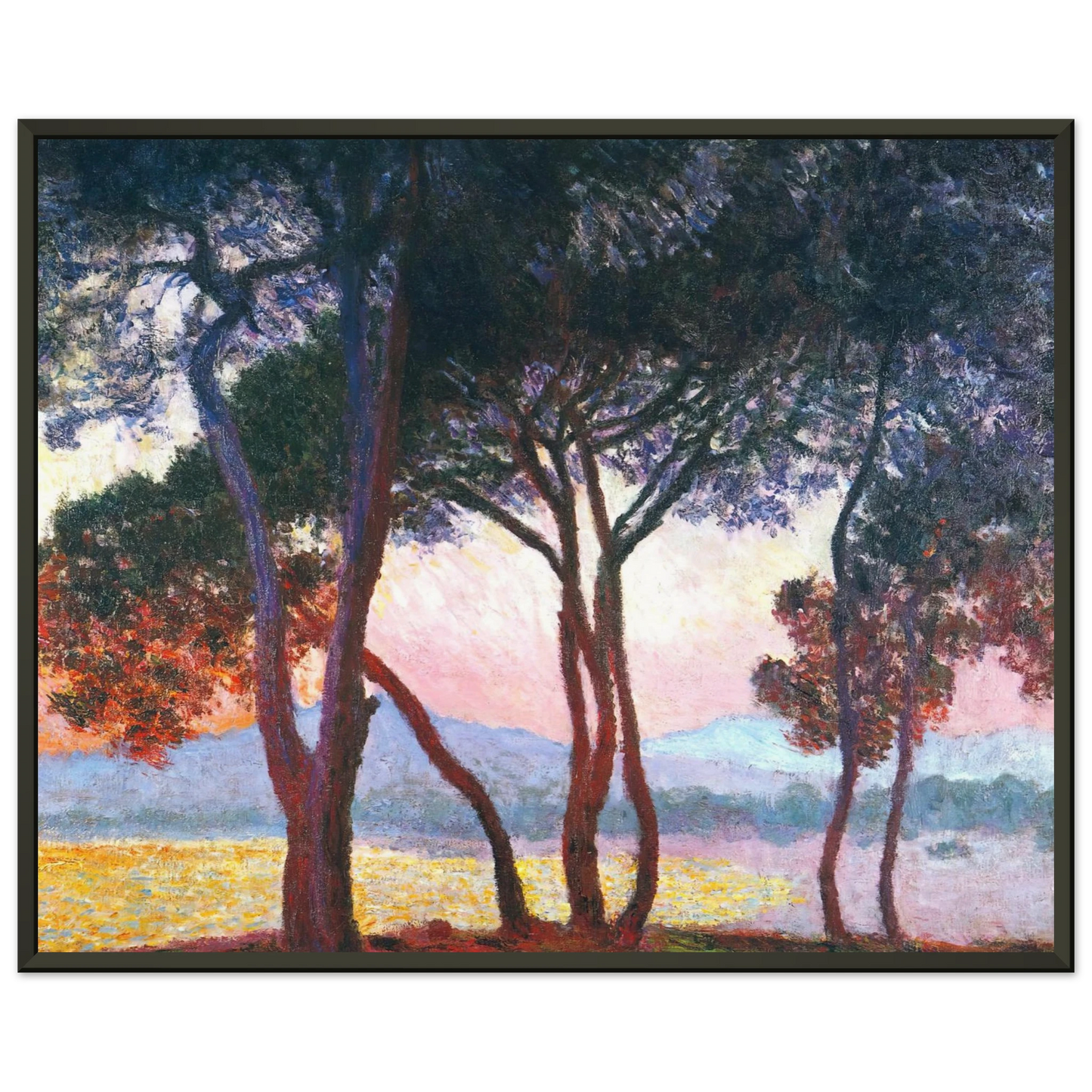 claude monet  JuanlesPins Framed Art Print  - Aluminum Frame - 40x50 cm / 16x20 inches