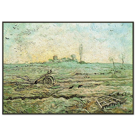 Vincent van Gogh  The Plough and the Harrow after Millet Framed Art Print  - Aluminum Frame - 21x29.7 cm / 8x12"