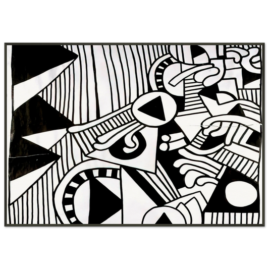Keith Haring  UNTITLED 1978 1 Framed Art Print  - Aluminum Frame - 21x29.7 cm / 8x12"
