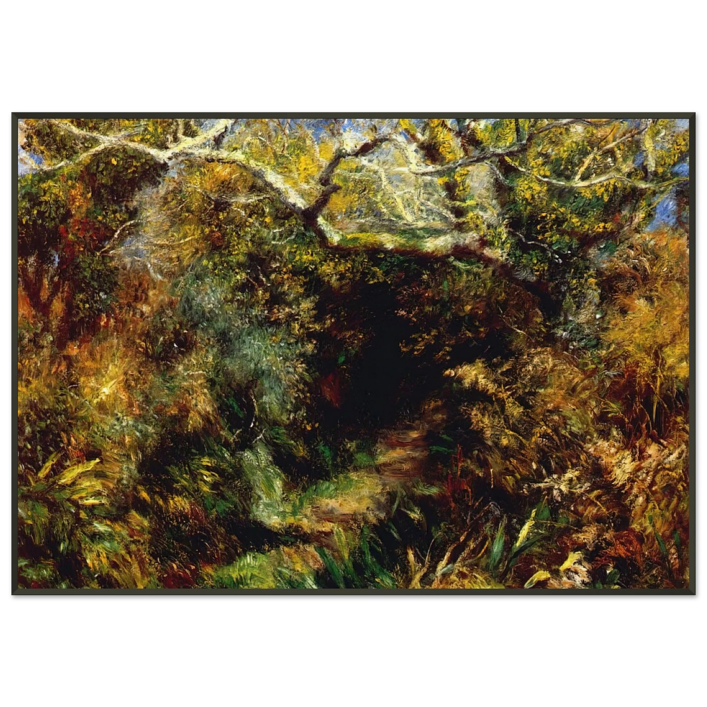 PierreAuguste Renoir  Mediterranean landscape Framed Art Print  - Aluminum Frame - 21x29.7 cm / 8x12"