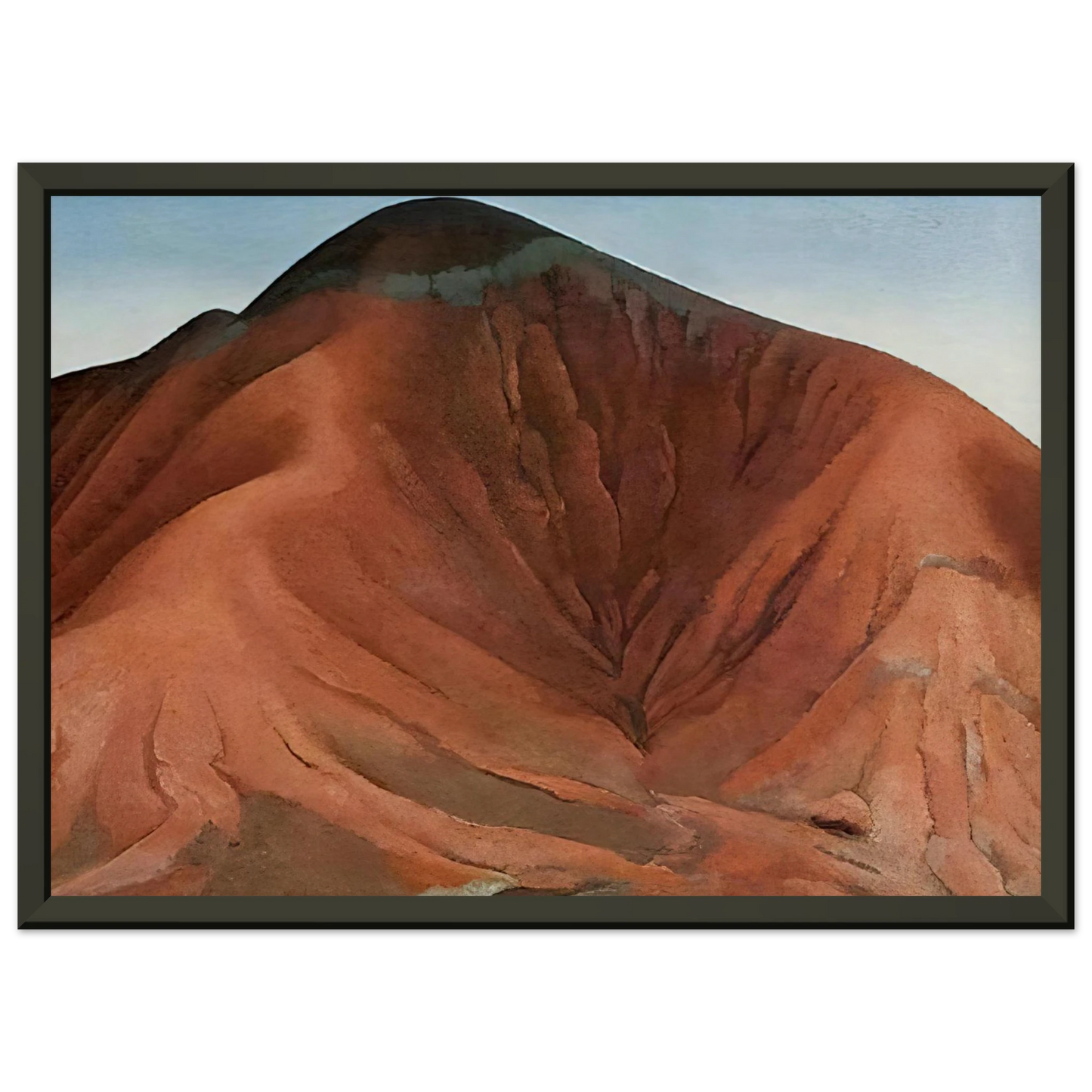 Georgia OKeeffe  Small Purple Hills Framed Art Print  - Aluminum Frame - 70x100 cm / 28x40 inches