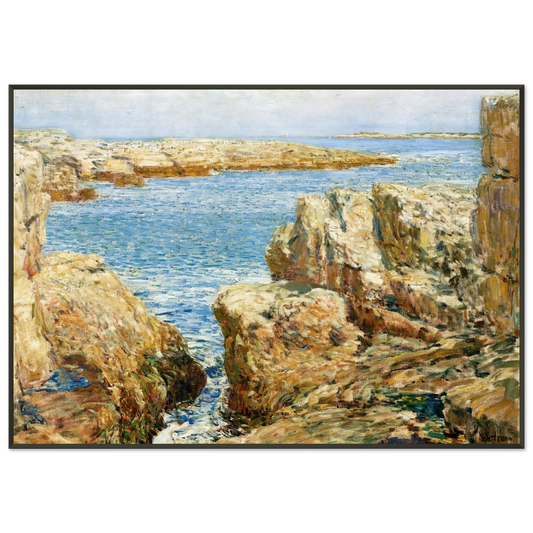 Childe Hassam  Coast Scene Isles of Shoals Framed Art Print  - Aluminum Frame - 21x29.7 cm / 8x12"