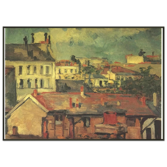 Paul Cezanne  The roofs Framed Art Print  - Aluminum Frame - 21x29.7 cm / 8x12"