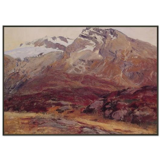 John Singer Sargent  Coming Down from Mont Blanc Framed Art Print  - Aluminum Frame - 21x29.7 cm / 8x12"