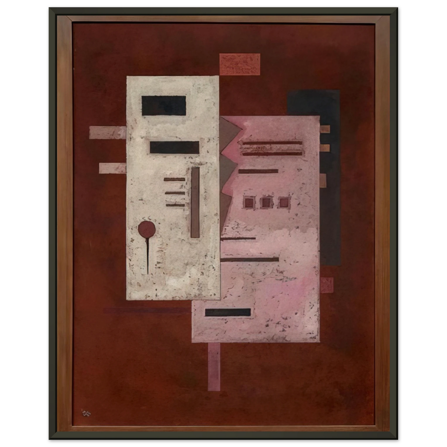 Wassily Kandinsky  SOFT ROUGHNESS 1933 Framed Art Print  - Aluminum Frame - 70x100 cm / 28x40 inches