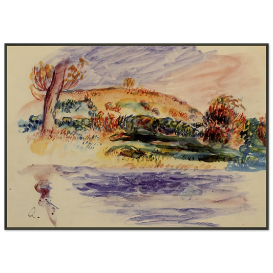 PierreAuguste Renoir  Landscape Framed Art Print  - Aluminum Frame - 21x29.7 cm / 8x12"