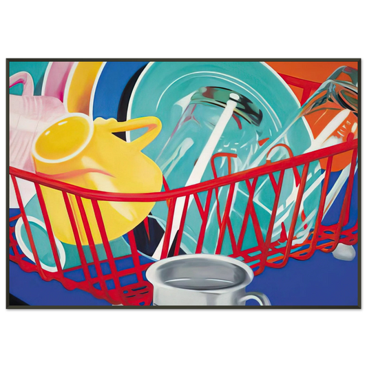 James Rosenquist  Dishes Framed Art Print  - Aluminum Frame - 21x29.7 cm / 8x12"