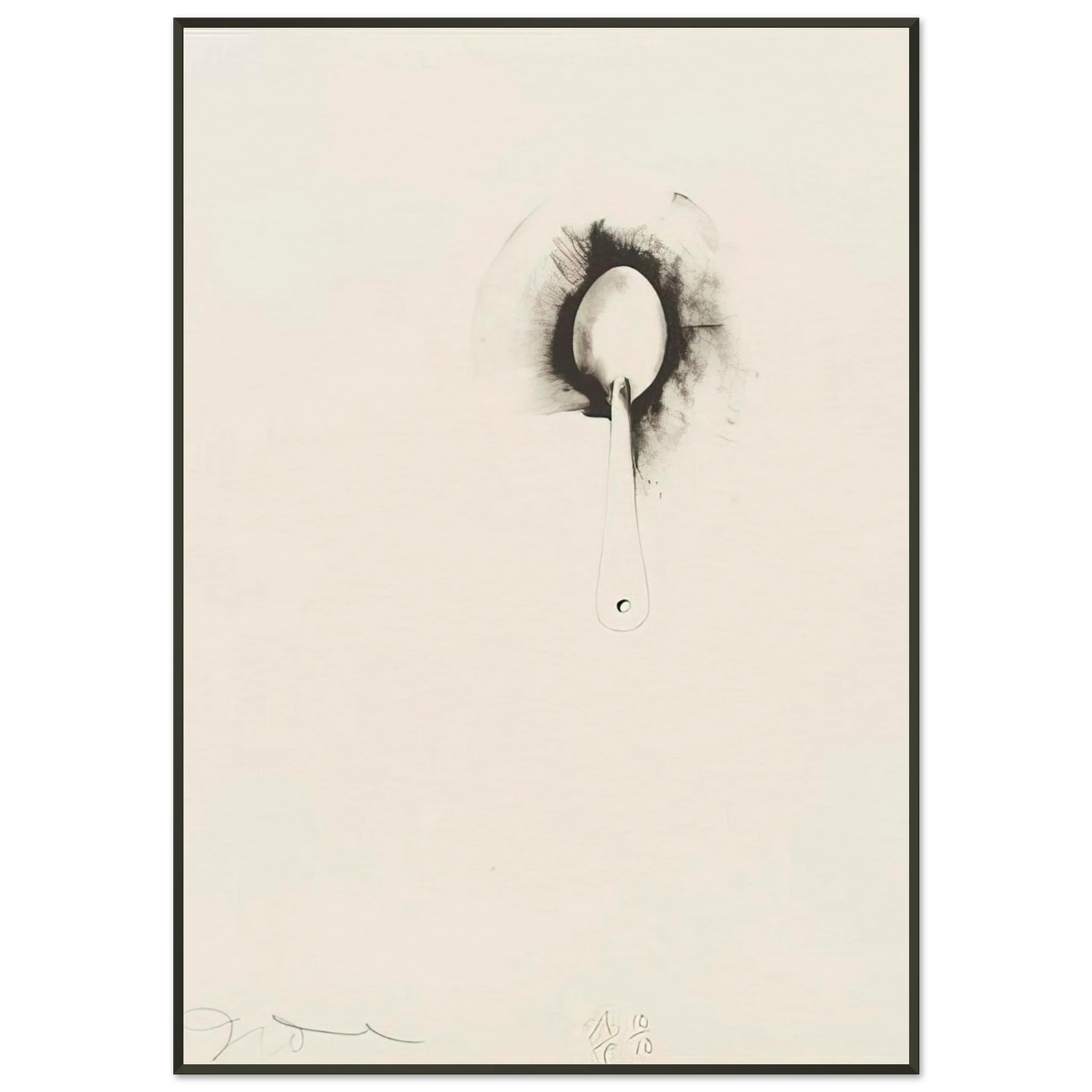 Jim Dine  UNTITLED FROM TEN WINTER TOOLS 1973 6 Framed Art Print  - Aluminum Frame - 21x29.7 cm / 8x12"