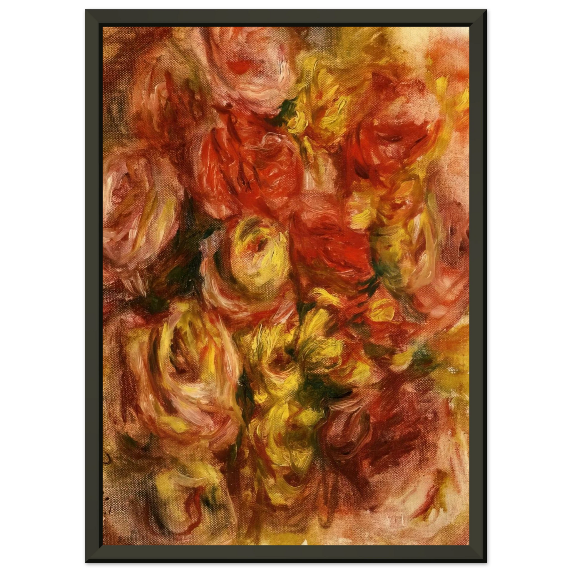 PierreAuguste Renoir  Study of Flowers Framed Art Print  - Aluminum Frame - 40x50 cm / 16x20 inches