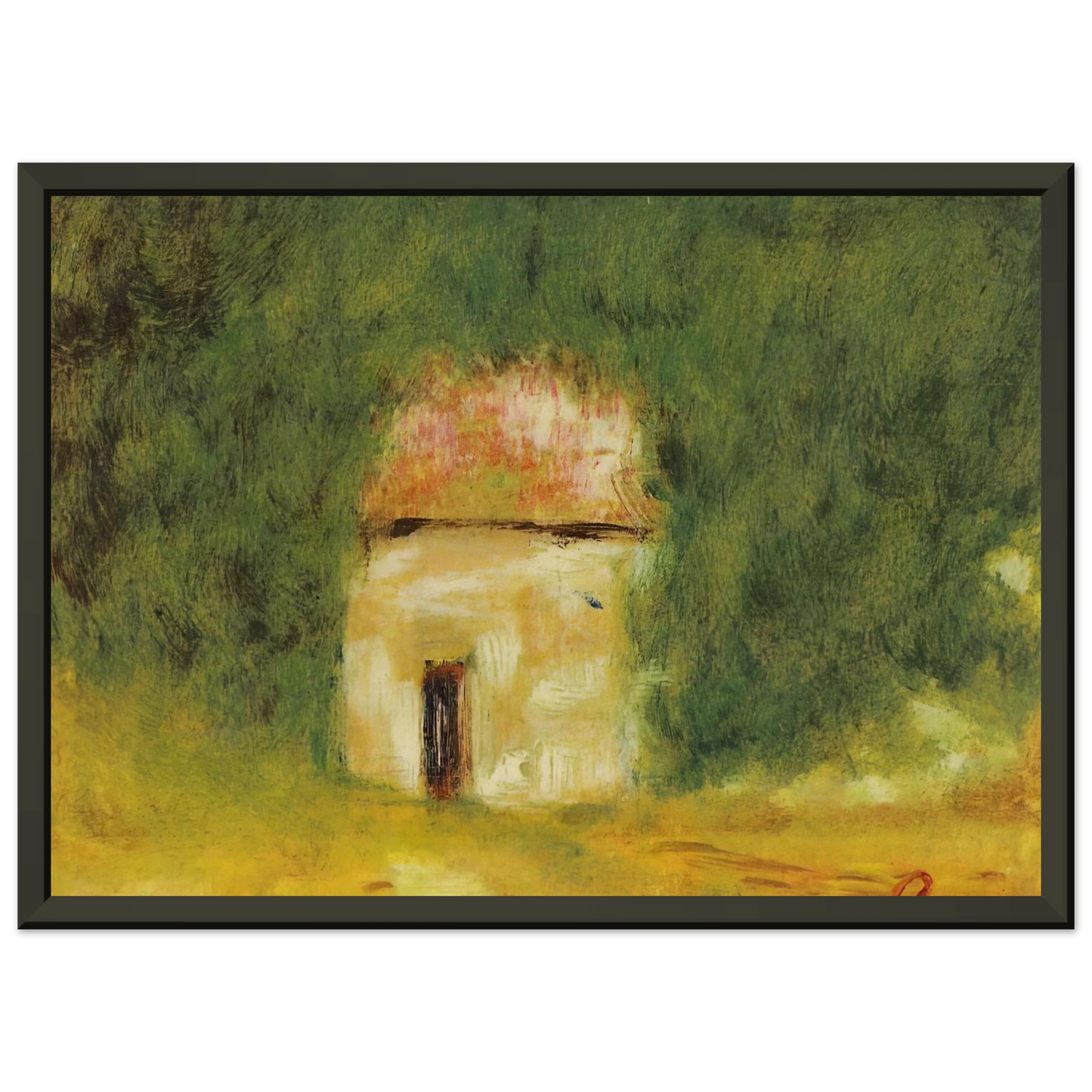 PierreAuguste Renoir  The Little House Framed Art Print  - Aluminum Frame - 60x80 cm / 24x32 inches